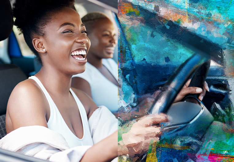 First Citizens proud customer driving off with their brand new vehicle.